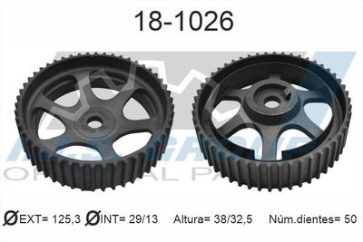 Gear/Sprocket, camshaft IJS GROUP 18-1026