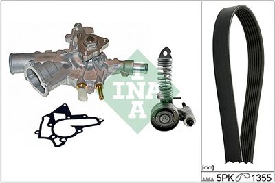 Water Pump + V-Ribbed Belt Kit Schaeffler INA 529 0010 30