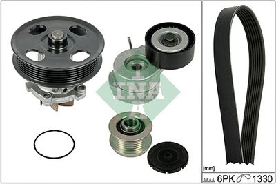 Water Pump + V-Ribbed Belt Kit Schaeffler INA 529 0040 30
