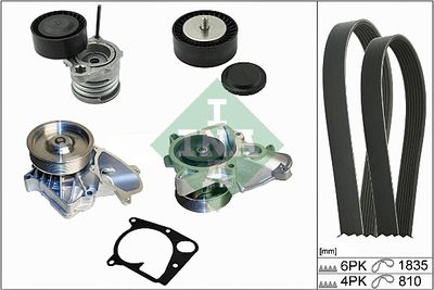 Water Pump + V-Ribbed Belt Kit Schaeffler INA 529 0112 30