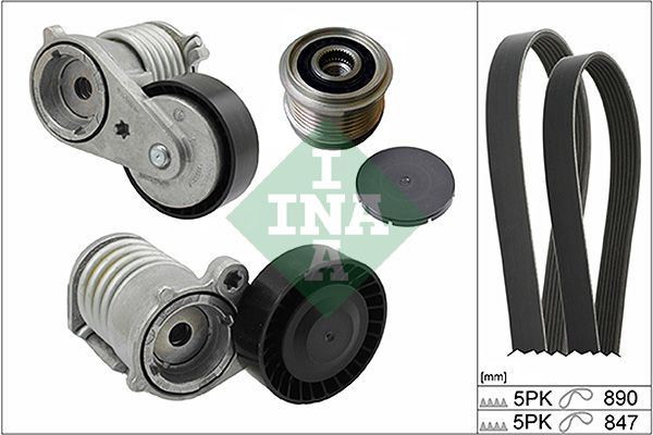 Schaeffler INA 529 0122 10 V-Ribbed Belt Set