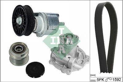 Water Pump + V-Ribbed Belt Kit Schaeffler INA 529 0162 30