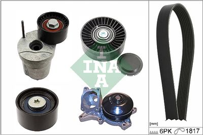 Water Pump + V-Ribbed Belt Kit Schaeffler INA 529 0368 30