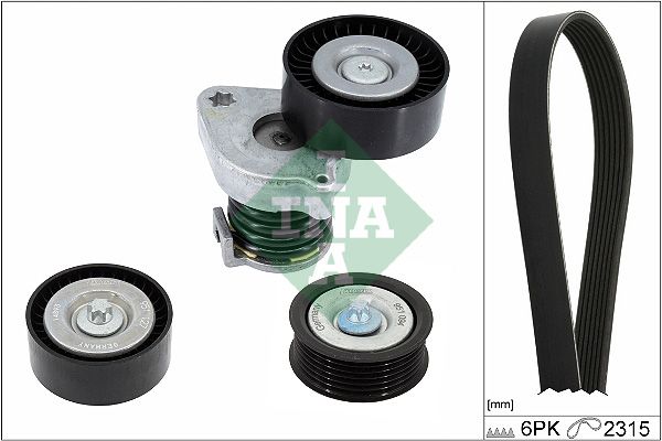 Schaeffler INA 529 0444 10 V-Ribbed Belt Set