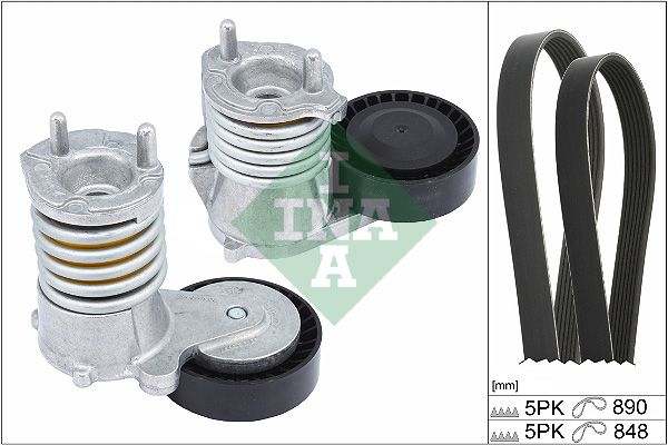 Schaeffler INA 529 0490 10 V-Ribbed Belt Set