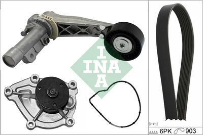 Water Pump + V-Ribbed Belt Kit Schaeffler INA 529 0504 30
