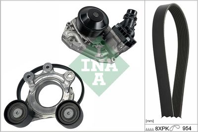 Water Pump + V-Ribbed Belt Kit Schaeffler INA 529 0522 30