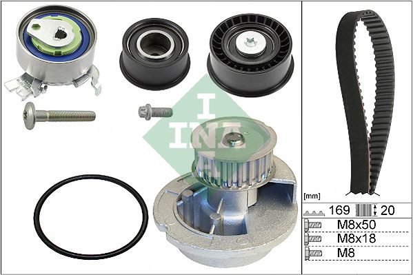 Schaeffler INA 530 0078 31 Water Pump & Timing Belt Kit