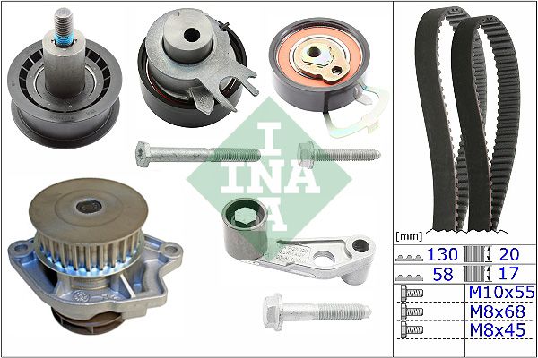 Schaeffler INA 530 0089 31 Water Pump & Timing Belt Kit