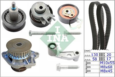 Water Pump & Timing Belt Kit Schaeffler INA 530 0089 31