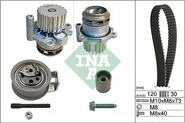 Schaeffler INA 530 0091 30 Water Pump & Timing Belt Kit