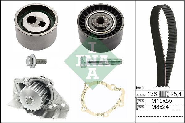 Schaeffler INA 530 0095 30 Water Pump & Timing Belt Kit