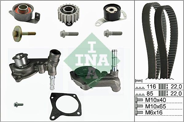 Schaeffler INA 530 0104 30 Water Pump & Timing Belt Kit