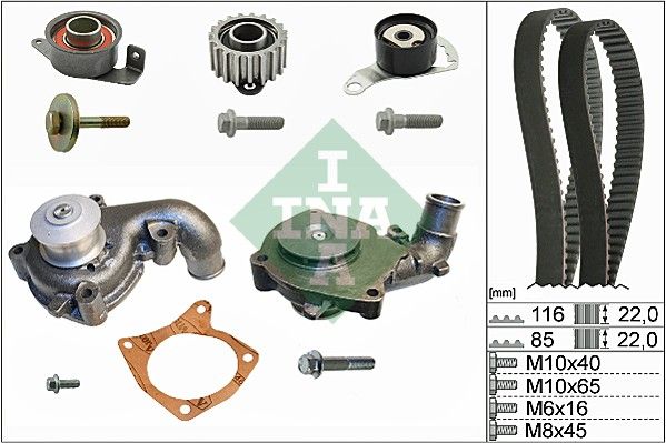 Schaeffler INA 530 0104 31 Water Pump & Timing Belt Kit