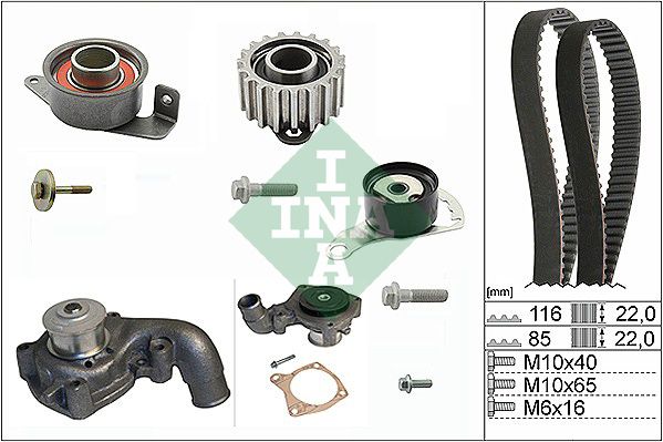 Schaeffler INA 530 0104 32 Water Pump & Timing Belt Kit