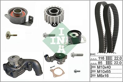 Water Pump & Timing Belt Kit Schaeffler INA 530 0104 32
