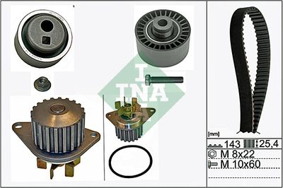 Water Pump & Timing Belt Kit Schaeffler INA 530 0105 30