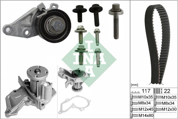 Schaeffler INA 530 0140 30 Water Pump & Timing Belt Kit