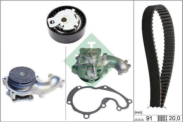 Schaeffler INA 530 0142 30 Water Pump & Timing Belt Kit