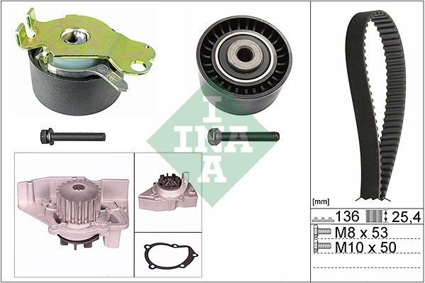 Schaeffler INA 530 0236 30 Water Pump & Timing Belt Kit