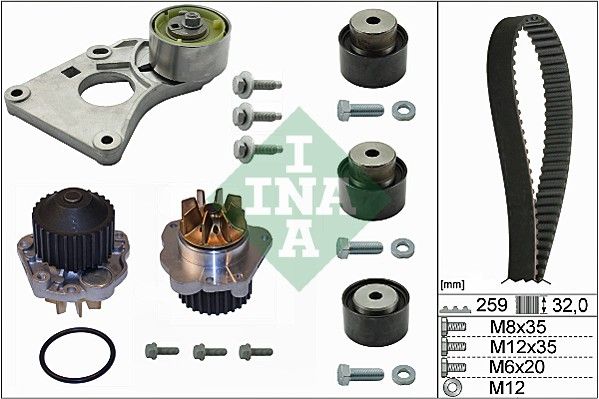Schaeffler INA 530 0259 30 Water Pump & Timing Belt Kit