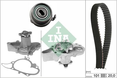 Water Pump & Timing Belt Kit Schaeffler INA 530 0355 31