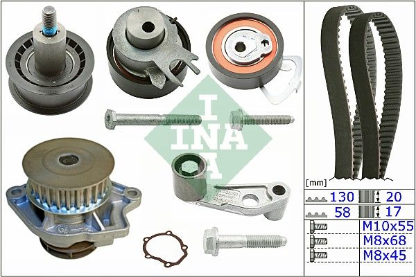 Schaeffler INA 530 0360 30 Water Pump & Timing Belt Kit