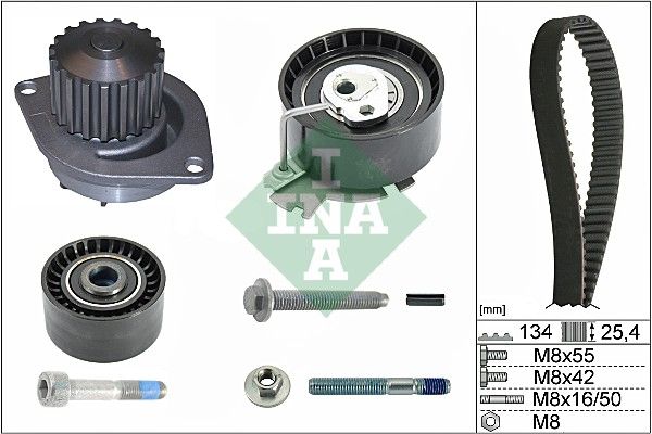 Schaeffler INA 530 0379 30 Water Pump & Timing Belt Kit