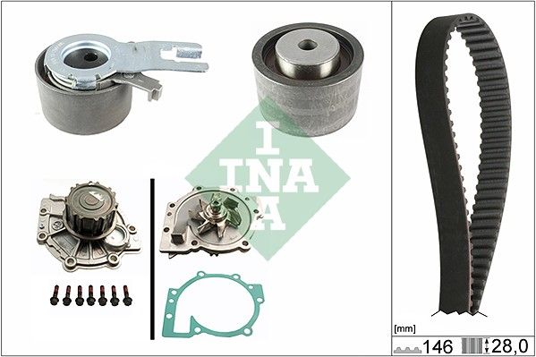 Schaeffler INA 530 0421 30 Water Pump & Timing Belt Kit