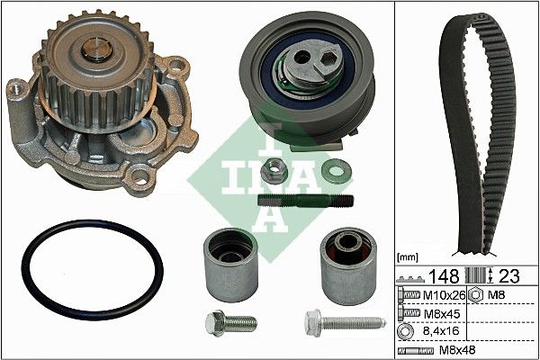 Schaeffler INA 530 0445 32 Water Pump & Timing Belt Kit