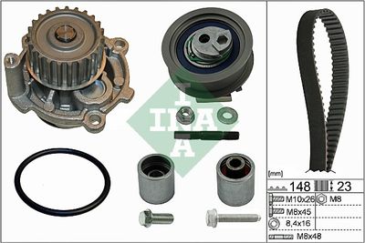 Water Pump & Timing Belt Kit Schaeffler INA 530 0445 32