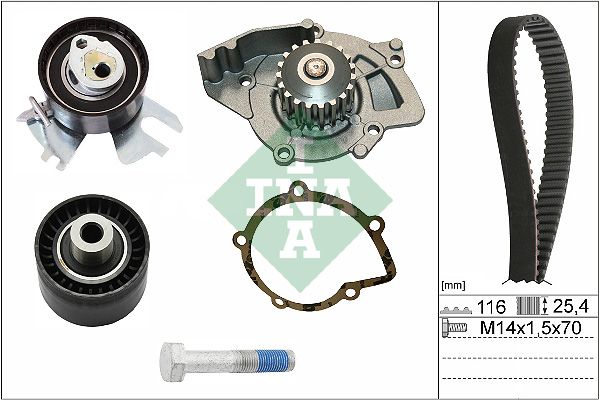 Schaeffler INA 530 0449 30 Water Pump & Timing Belt Kit