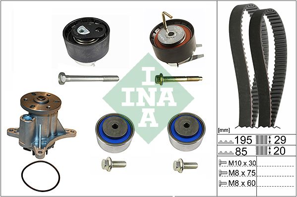 Schaeffler INA 530 0469 30 Water Pump & Timing Belt Kit