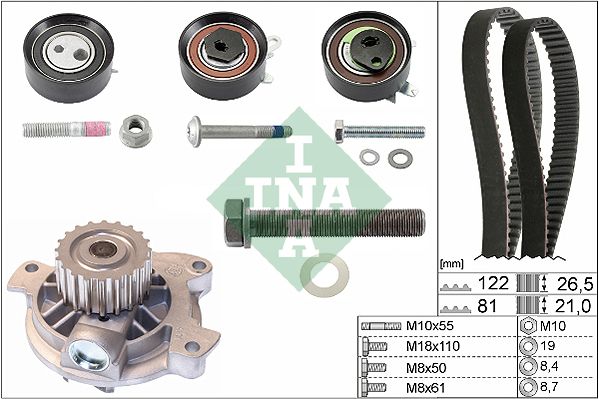 Schaeffler INA 530 0483 30 Water Pump & Timing Belt Kit