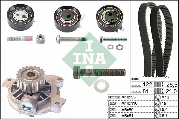 Schaeffler INA 530 0484 30 Water Pump & Timing Belt Kit