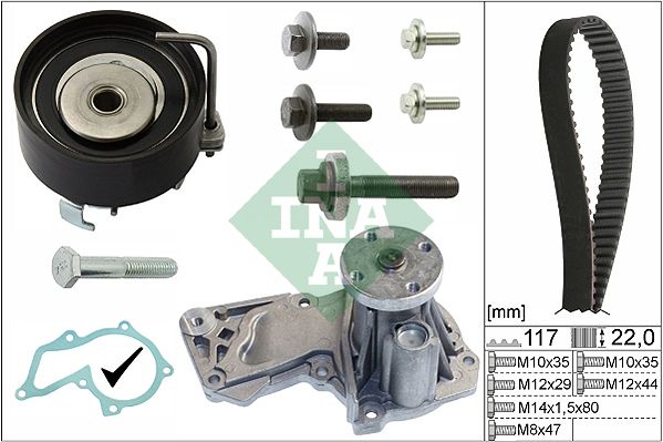 Schaeffler INA 530 0495 30 Water Pump & Timing Belt Kit