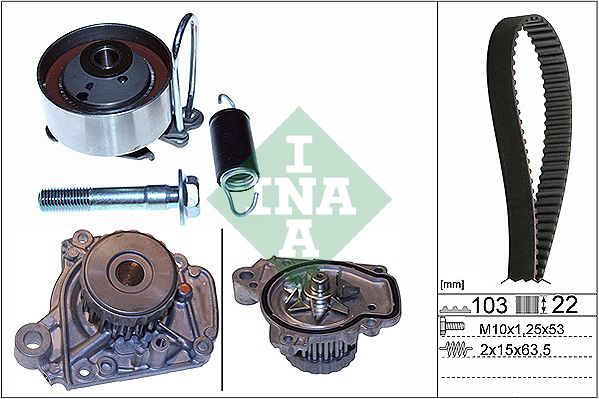 Schaeffler INA 530 0505 31 Water Pump & Timing Belt Kit
