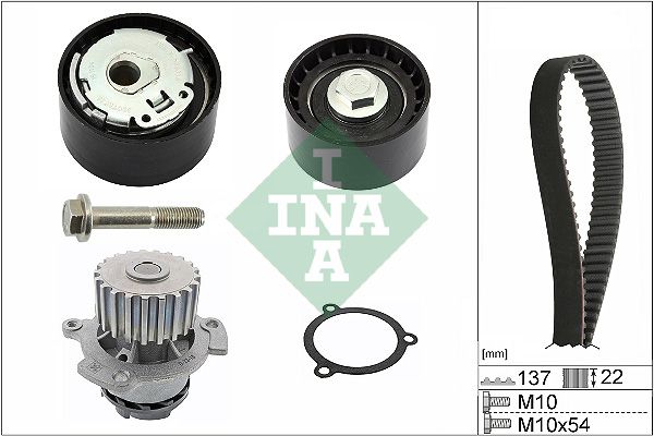 Schaeffler INA 530 0536 30 Water Pump & Timing Belt Kit