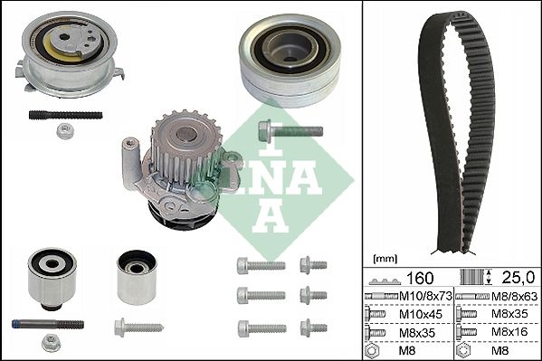 Schaeffler INA 530 0550 32 Water Pump & Timing Belt Kit