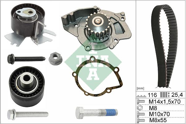 Schaeffler INA 530 0558 31 Water Pump & Timing Belt Kit