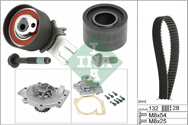Schaeffler INA 530 0582 30 Water Pump & Timing Belt Kit