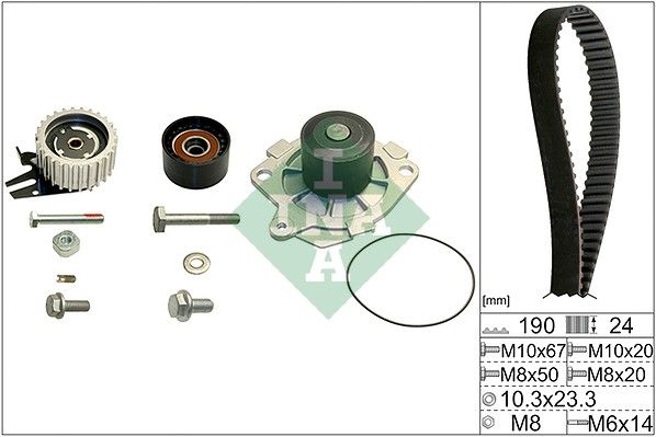 Schaeffler INA 530 0624 30 Water Pump & Timing Belt Kit