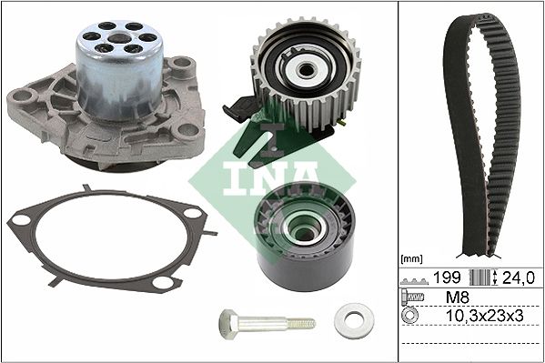 Schaeffler INA 530 0628 30 Water Pump & Timing Belt Kit