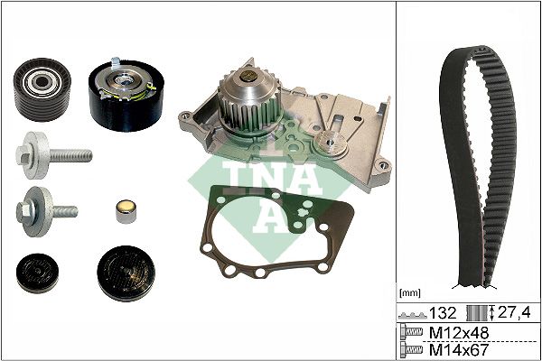Schaeffler INA 530 0639 30 Water Pump & Timing Belt Kit