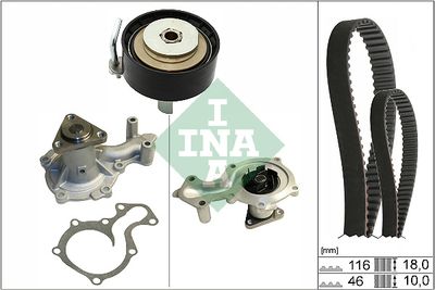 Water Pump & Timing Belt Kit Schaeffler INA 530 0701 30