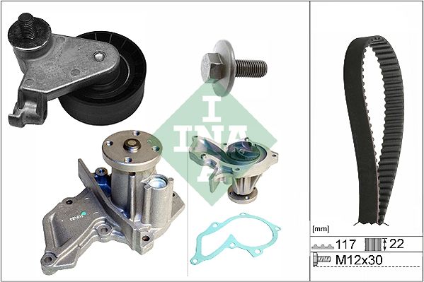 Schaeffler INA 530 0735 30 Water Pump & Timing Belt Kit