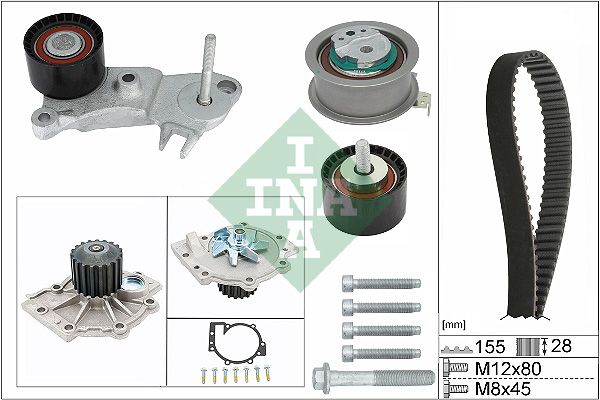 Schaeffler INA 530 0762 30 Water Pump & Timing Belt Kit