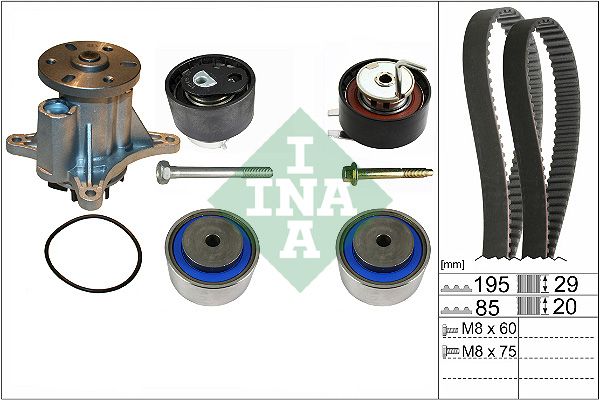 Schaeffler INA 530 0764 30 Water Pump & Timing Belt Kit