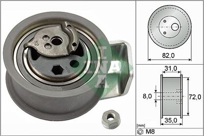 Tensioner Pulley, timing belt Schaeffler INA 531 0436 20