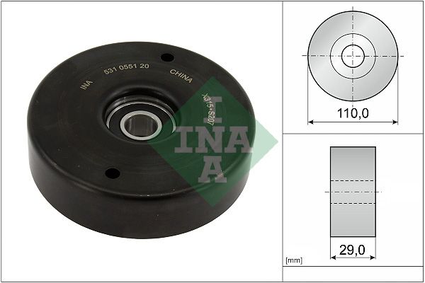 Schaeffler INA 531 0551 20 Tensioner Pulley, V-ribbed belt